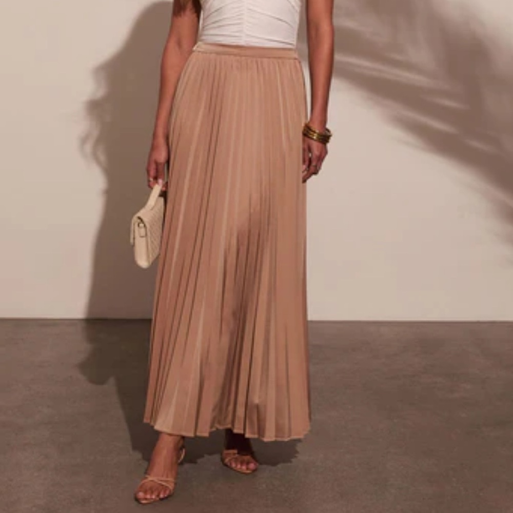 VICI Tan Pleated Skirt